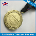 Swivel 3D Shiny Gold Company Prize Medal